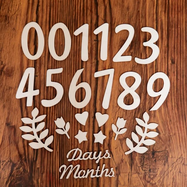 Tarjetas de hito para bebé de 0 a 12 años, hitos de fotografía de madera, recuerdo conmemorativo mensual, accesorios de fotografía para bebé recién nacido