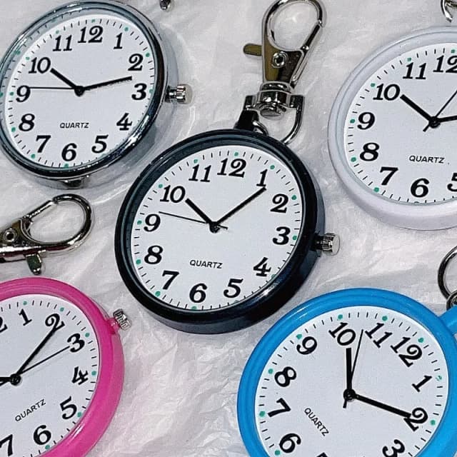 Relojes de bolsillo, reloj de bolsillo para enfermera con llavero, reloj de cuarzo para examen de estudiantes y médicos, reloj médico Vintage, regalo para niños