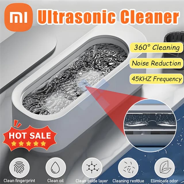 Xiaomi 45000Hz Ultrasone reiniger Pro Diep schoon Sieraden Bril Horloges USB-C Oplaadbaar Draagbaar ontwerp voor thuisreizen Gebruik