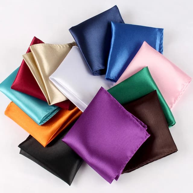 Pañuelo de bolsillo de Color sólido de 22CM para hombre, traje clásico, accesorios de vestido Formal, pañuelo de toalla para el pecho blanco, marrón y negro