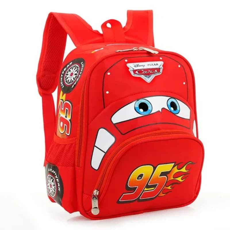 Mochila escolar para niños de guardería con coche de dibujos animados, mochila impermeable de gran capacidad para niños y niñas de 3 a 6 años