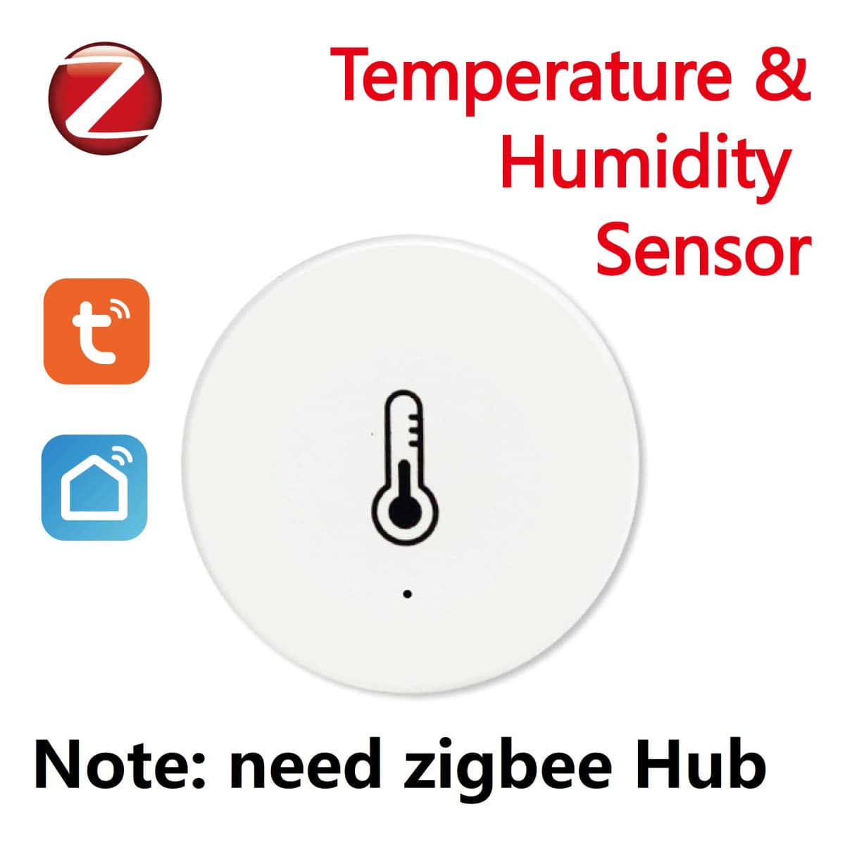 Sensor de temperatura y humedad en tiempo Real Tuya ZigBee, funciona con Alexa, Google Home, Smart Life/Tuya Smart App Control