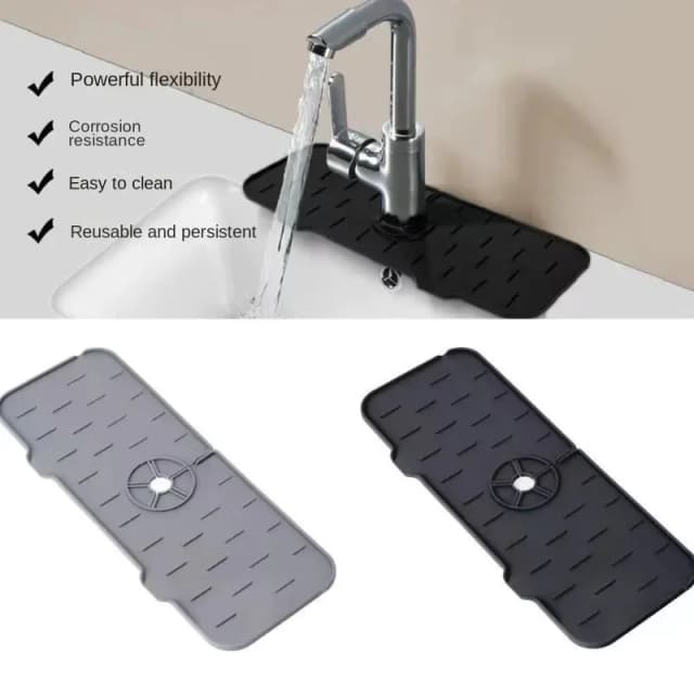 Estera de silicona para grifo Gourmet, accesorio de cocina, electrodoméstico, estante de esponja, accesorios de cocina, protector contra salpicaduras para fregadero de cocina