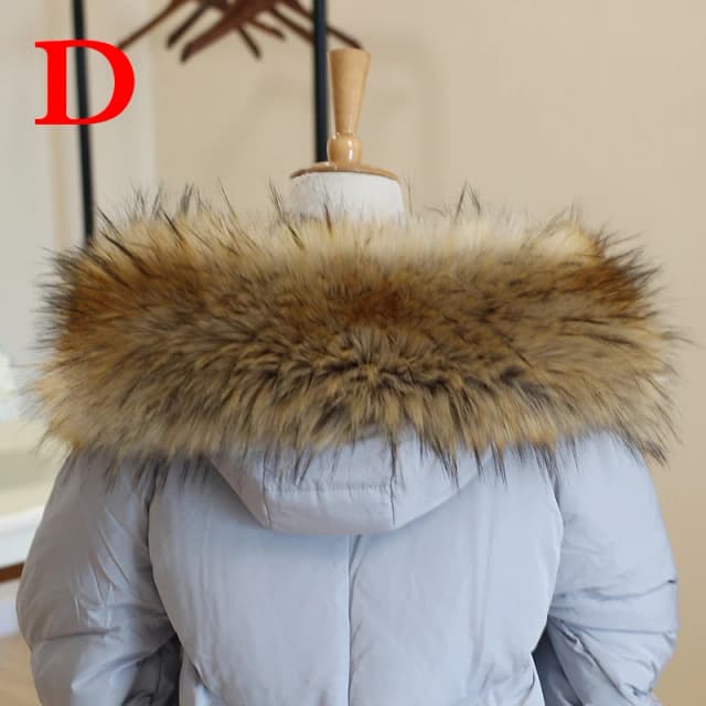 Capucha de invierno Multicolor, decoración de piel, bufanda cálida de piel sintética, abrigo para mujer, chal con Cuello de piel, accesorios de collares de felpa suaves desmontables
