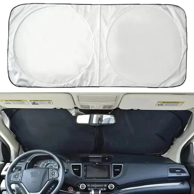 Parasol plegable para parabrisas de coche, cubierta de protección solar con bloqueo UV, aislamiento térmico, 150x70cm