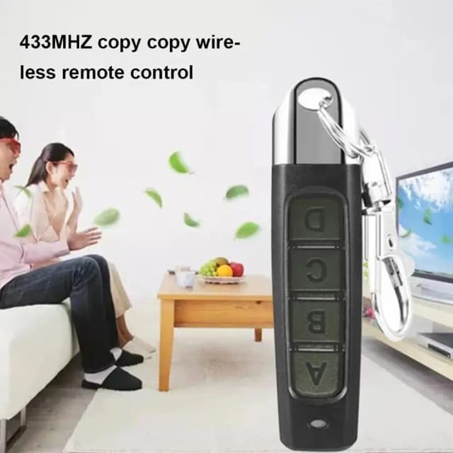 Llavero 433MHZ Control remoto automático 4 canales código ABCD abridor de puerta de garaje duplicador clon código de clonación llave de coche