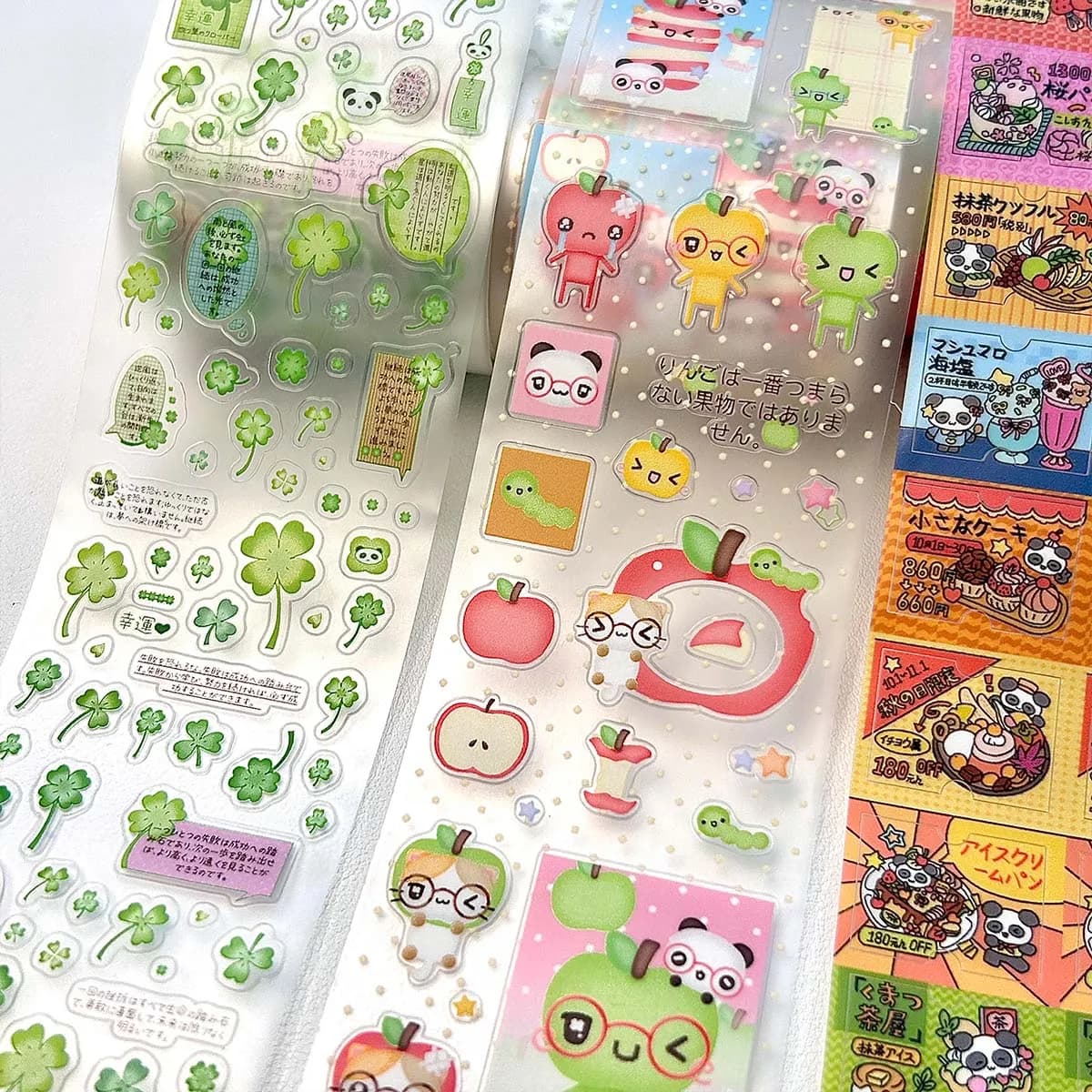 Crávo de cuatro hojas Vintage PET cintas adhesivas Deco pegatinas para Scrapbooking Linda cinta Washi para álbum de manualidades Diy