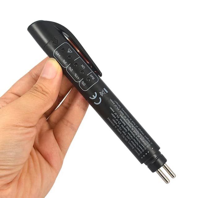 Probador de líquido de frenos, analizador de humedad de aceite líquido de fluido hidráulico con 5 indicadores LED, herramienta de prueba para líquido de frenos DOT3/4