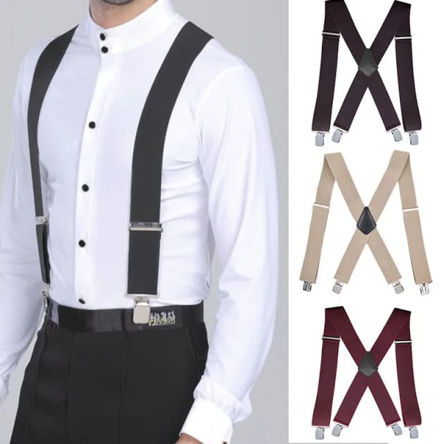 Tirantes para pantalones nuevos, perchas para hombres, soporte para pantalones de cuero, tirantes resistentes para hombres XBD02
