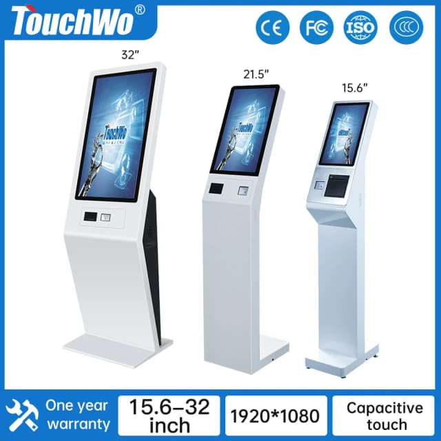 TouchWo-máquina de quiosco de pago de autoservicio, 15,6/21, 5/32 pulgadas, pantalla táctil, quiosco de boletos/cías/ordenados/información