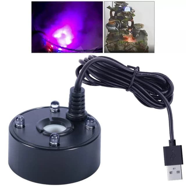 Generador de niebla USB de 5V, nebulizador con máquina LED para hacer niebla, luces LED coloridas, decoración del hogar, nebulizador de ciclo de agua, pulverizador de paisaje