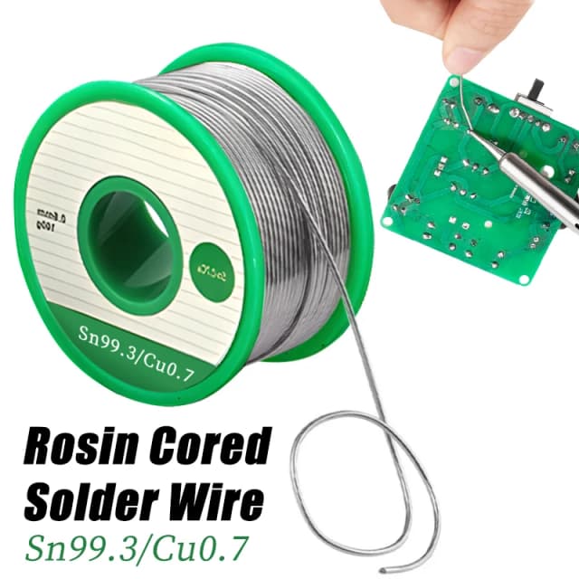 Alambre de soldadura sin plomo de alta pureza, 30/50/100/250g, SN99.3Cu0.7, alambre de soldadura con núcleo de colofonia, sin lavado, protección ambiental, alambre de estaño