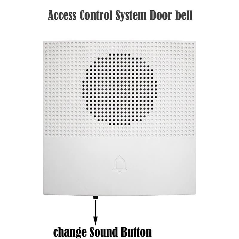 Timbre de puerta ajustable con 38 sonidos, 12V, con cable y batería, dos tipos, timbre para sistema de Control de acceso de puerta, 38 sonido ajustable