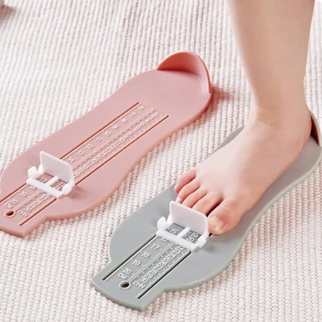 Medidor de medida de pie para niños pequeños, herramienta de regla de medición de tamaño de zapatos, accesorios de regla de medición de longitud de pie para bebés y niñas