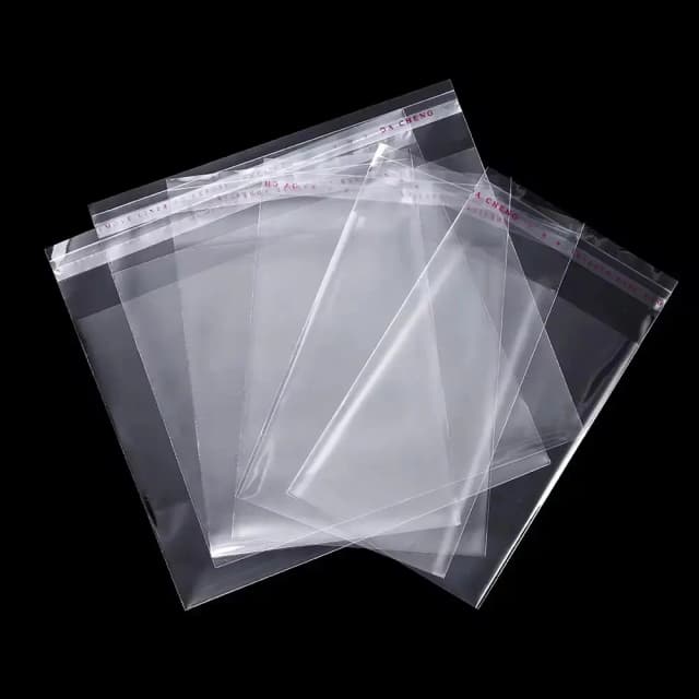 100 unids/lote bolsas autoselladas autoadhesivas transparentes bolsas de celofán de plástico OPP bolsas de regalos y bolsas bolsas de embalaje de joyería