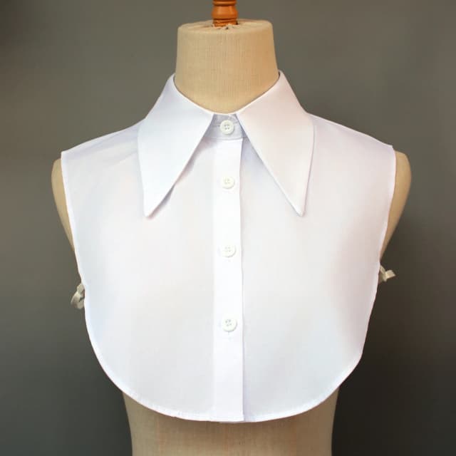1 cuello estilo camisa desmontable con solapa grande de mezcla de algodón unisex: nuevo diseño profesional, accesorio de capas para todas las estaciones