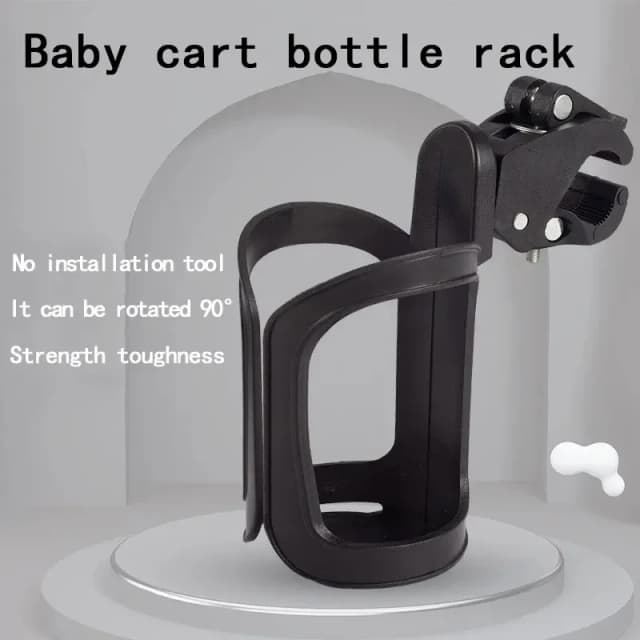 Portabotellas para carrito de bebé, accesorio para carrito de mano para niños, soporte para taza, soporte para botella de agua de desmontaje rápido para bicicleta