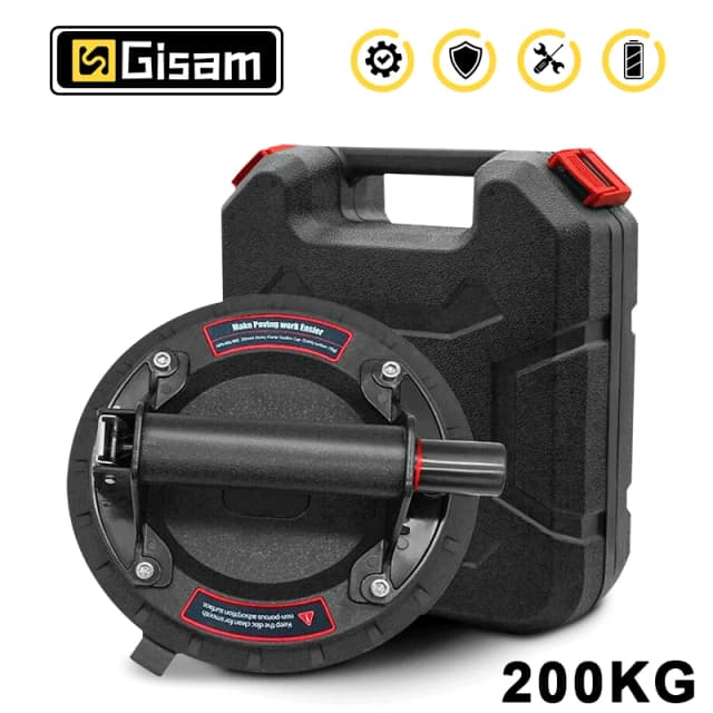 Ventosa de vacío de 8 pulgadas con caja, capacidad de carga de 200kg, elevador de vacío resistente para adsorción de azulejos, elevación de vidrio de granito