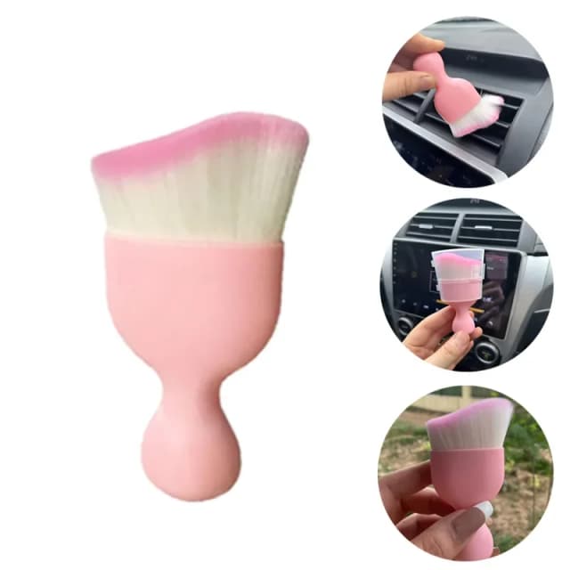 1/3/5 Uds cepillo rosa para quitar el polvo del coche cepillo de limpieza de aire acondicionado salida de aire espacio eliminación de polvo herramienta de limpieza Interior