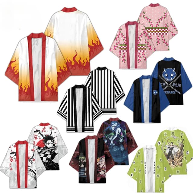 Segunda dimensión Demon Slayer Kimono Cosplay Tanjiro Demon Slayer Mismo capa