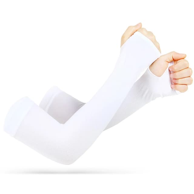 Mangas de brazo solares UV para hombre y mujer, guantes sin dedos para ciclismo, manguito fresco, cubierta elástica para brazo de seda helada para verano, manga antiquemaduras solares para conducir