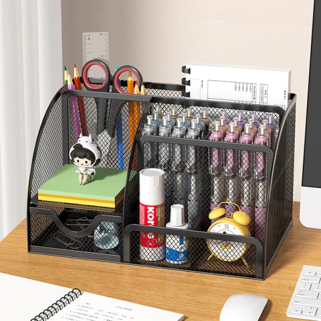 Portalápices de Metal, caja de almacenamiento de papelería Simple creativa, portalápices, decoración de escritorio, suministros de oficina simples, portalápices para estudiantes