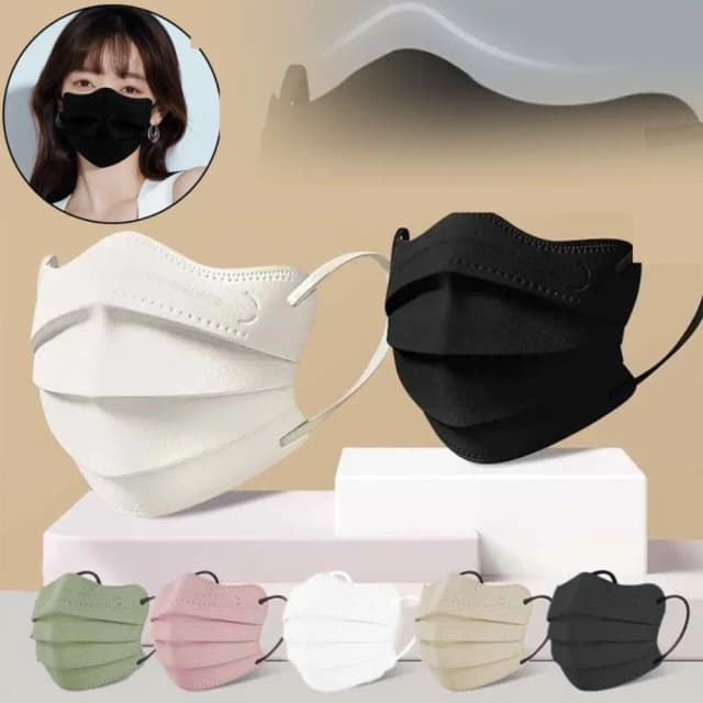 Mascarilla facial desechable con diseño en forma de mariposa, mascarilla protectora transpirable de 3 capas de Color Morandi, antipolvo, 50 Uds.