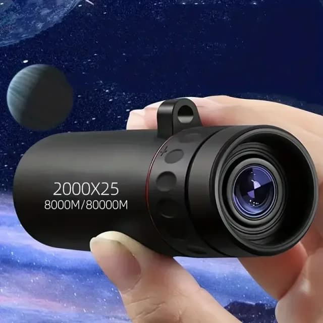 Telescopio Monocular HD de 2000x25, Mini telescopio portátil para teléfono móvil con soporte, telescopios para acampar al aire libre, caza, observación de aves