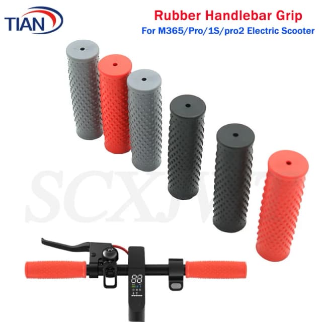 Empuñadura de manillar de goma para patinete eléctrico Xiaomi M365/Pro/1s/Pro2, accesorios antideslizantes, piezas negras para montar en monopatín