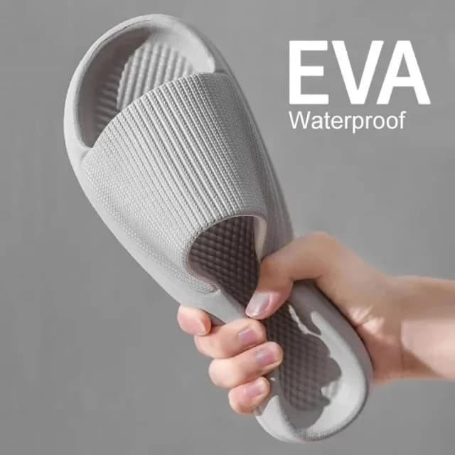 Zapatillas de casa de baño con plataforma gruesa para mujer, chanclas antideslizantes de verano 2024 con suela suave a la moda, tobogán de interior EVA