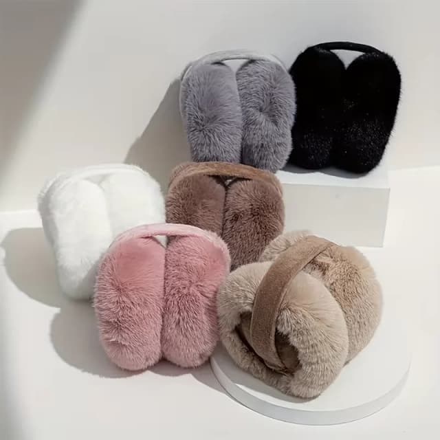 Orejeras de felpa suaves y sólidas para mantener el calor, orejeras de invierno para mujeres y hombres, orejeras de protección para exteriores a la moda, orejeras para las orejas