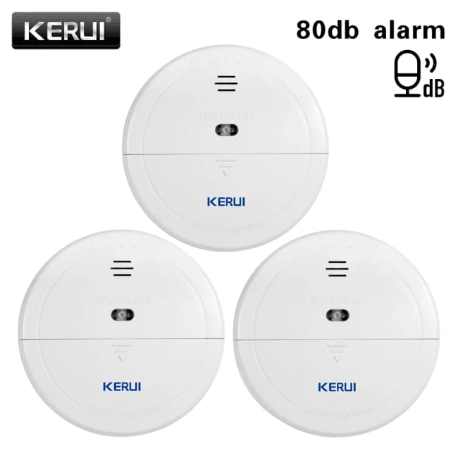 Detector de protección de humo inalámbrico de 433mhz, Sensor de humo y fuego para sistema de alarma de seguridad para el hogar WIFI/PSTN/GSM o funciona solo