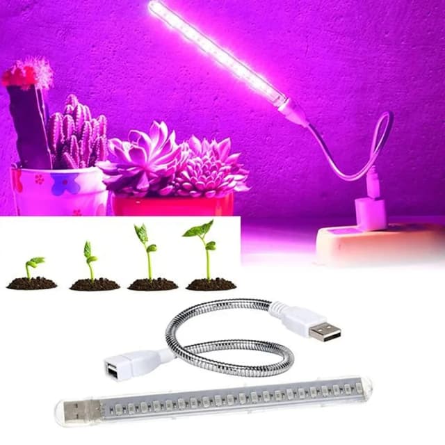Luz LED de cultivo, lámpara de espectro completo para plantas con manguera Flexible, lámpara Phyto USB para invernadero interior, luz hidropónica para plántulas de flores, 5V