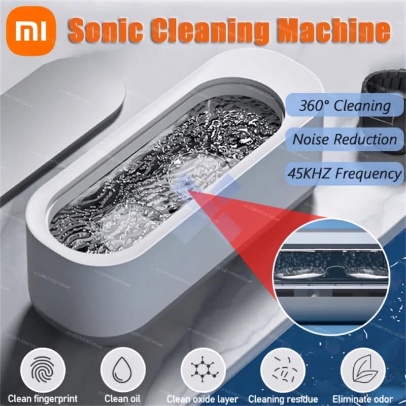 Xiaomi Ultrasone reinigingsmachine 45000 Hz Hoogfrequente trillingen USB-oplaadbatterij 360 ° Sieraden Bril Horlogeringreiniger