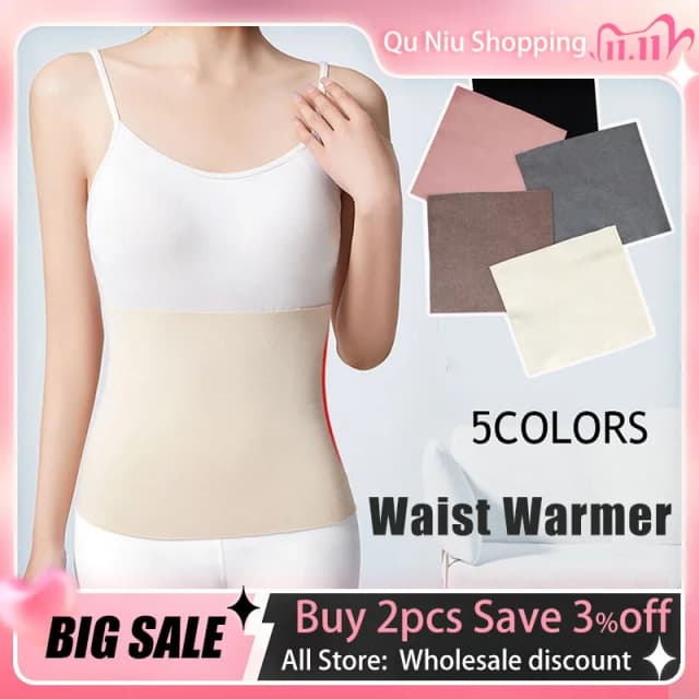 Calentador de cintura de lana elástico Unisex, ropa interior térmica de invierno, soporte de presión de espalda baja, cinturón de algodón de Color sólido, envío gratis