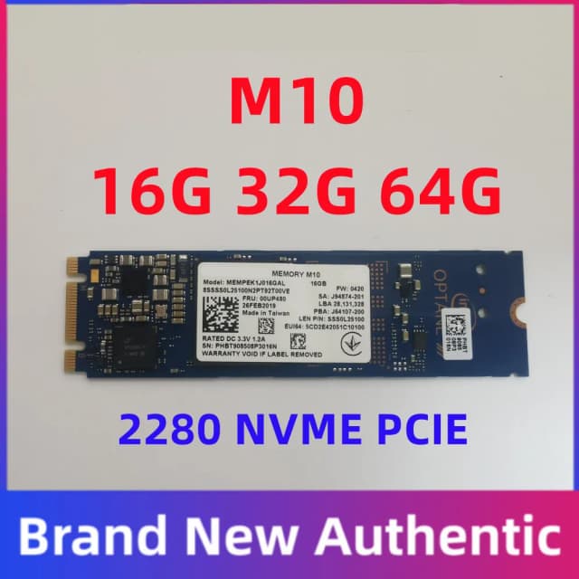 Unidad de estado sólido interna Original M10 M.2 2280 SSD 64GB 32GB 16GB PCIe M.2 2242 3,0 3D Xpoint NVMe para memoria Intel Optane