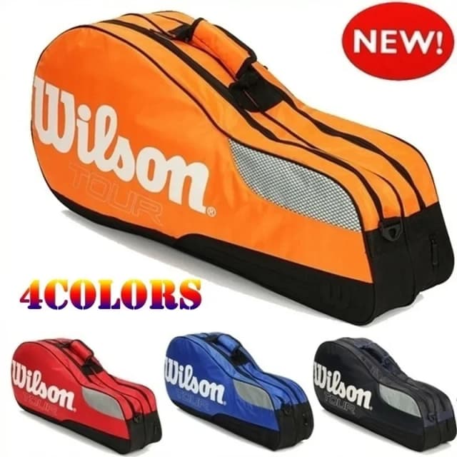 Wilson-Bolsa impermeable para raqueta de tenis y bádminton, gran capacidad, para exteriores, bolsa de Golf, zapatillas deportivas, equipo deportivo, bolsa deportiva de hombro