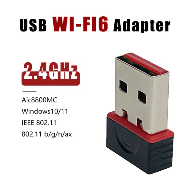 Mini adaptador de señal de red WIFI 6, SIN controlador, para PC, Deskop, ordenador, tarjeta de red 2,4G, USB, Plug and Play