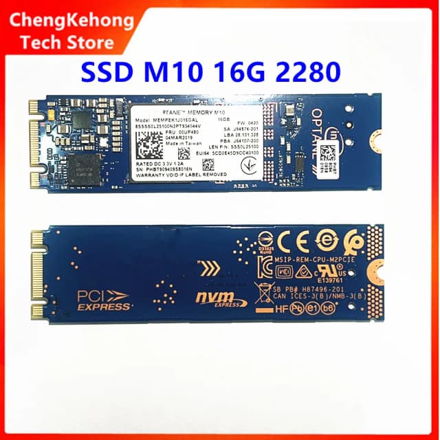 Unidad de estado sólido interna Original M10 16G 2280 2242 SSD Compatible con ordenador portátil M.2 SSD para INTEL OPTANE