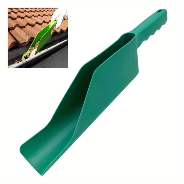 Cuchara para limpieza de canalones, herramienta para techo, ajuste flexible, eliminación de desechos de suciedad, aleros multiusos, hoja de jardín, cuchara para canalones, suministros de pala, 1 ud.
