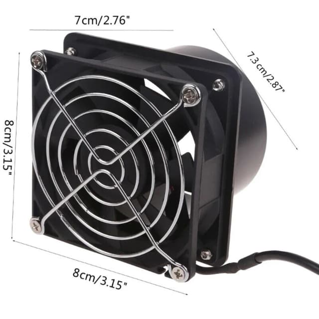 Extractor de humos absorbente de humo, ventilador de conducto de tubería, ventilador Exhuast, velocidad ajustable USB, accesorios para capó