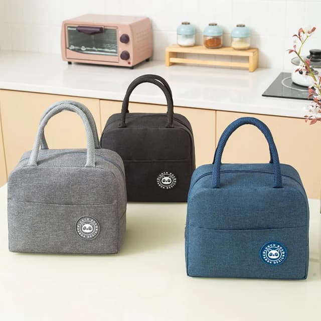 Bolsa aislante de mano, caja Bento de papel de aluminio fresco impermeable, bolsa Bento para estudiantes, bolsa de almacenamiento para viaje y hogar