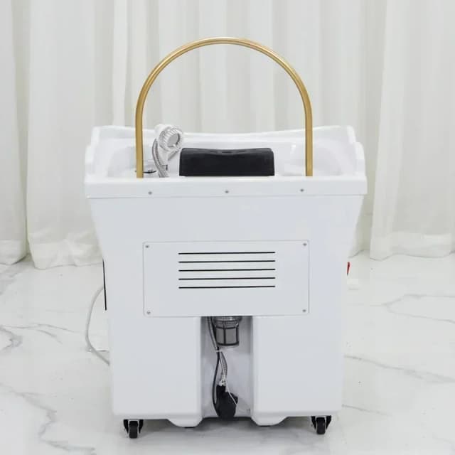 Cama de champú de limpieza conveniente de estilo japonés, lavabo de champú ligero, lavabo de champú reclinable, lavabo de champú para spa para la cabeza