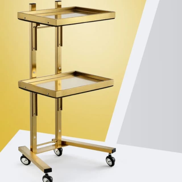 Carro de salón de tatuaje de acero inoxidable, muebles de salón de peluquería, carrito de herramientas de movimiento de peluquero multicapa, almacenamiento