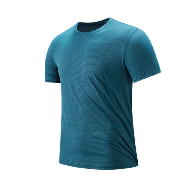 Camiseta deportiva de seda de hielo para hombre, camisa de manga corta, informal, de malla de algodón, talla Qlus, 2023