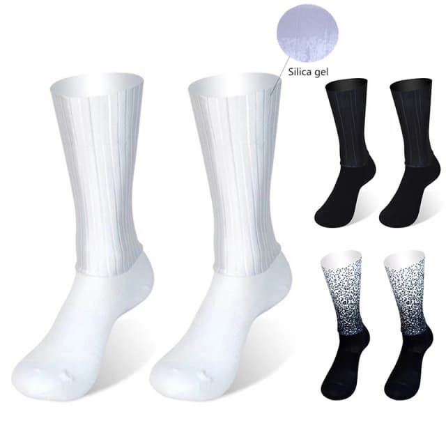 Nieuwe Gel Bike Team 2024 Fietssokken Silica Zomer Aero Antislip Ademend Pro Racing Sportsokken Heren Dames Calcetines Ciclism