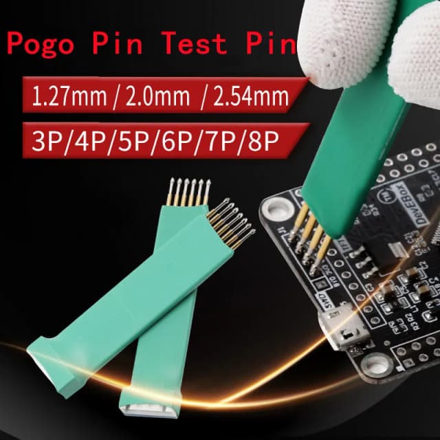 Pin de programación portátil Paso de 2,54/2,00/1,27 mm, sonda de prueba de programación 3/4/5/6/7/8P, Pin Pogo, Pin de prueba