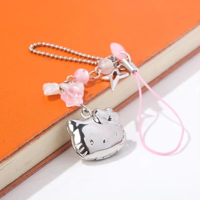 Anime Sanrio Hello Kitty llavero bolso teléfono encanto Lolita gótico bolso decoración Nostalgia