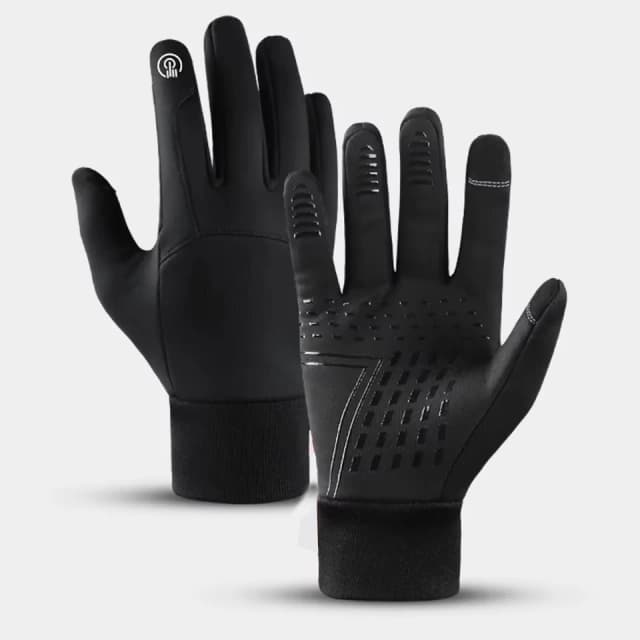 Otoño Invierno guantes de ciclismo al aire libre gimnasio Fitness deportes correr pantalla táctil cálida guantes antideslizantes guantes de motocicleta hombres negro