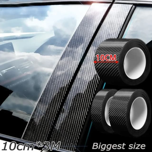 Protector de alféizar de puerta de coche antiarañazos, pegatina Nano de fibra de carbono, tira protectora de pasta DIY, película de cinta de protección de espejo lateral automático